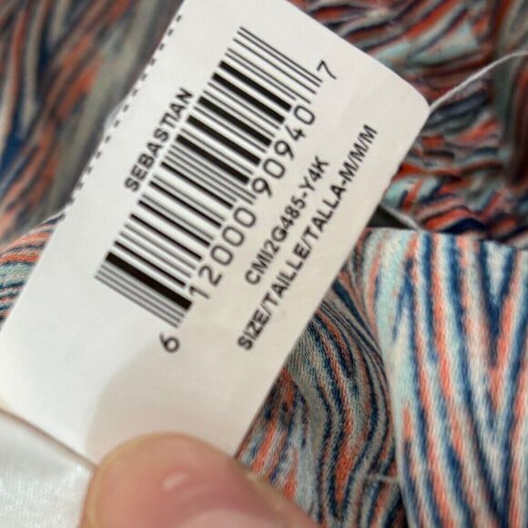 BCBGMAXAZRIA Sebastian Geometric Print Pants Elastic Waist Size M - Picture 4 of 6